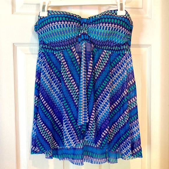 Geometric Cool Colored Tankini Top - Picture 1 of 6